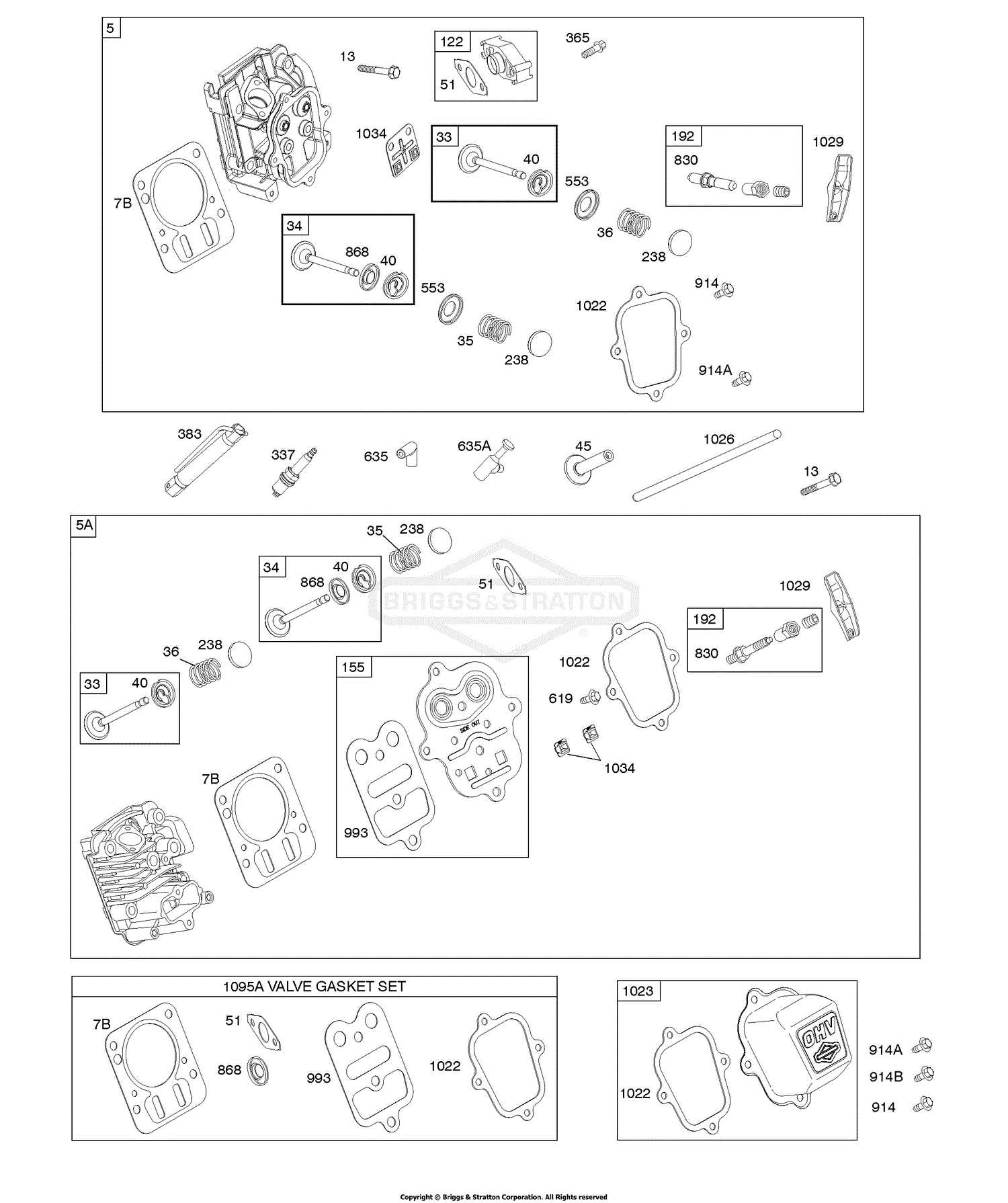 cylinder head parts diagram