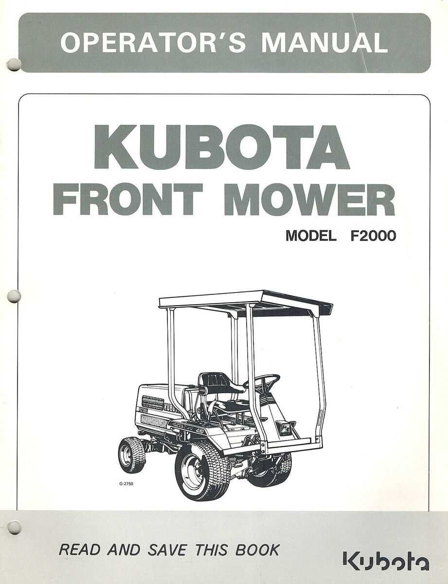 kubota f2000 parts diagram