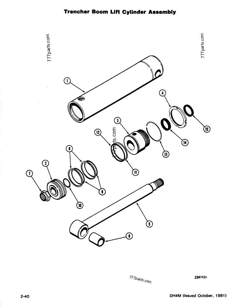 boom lift parts diagram