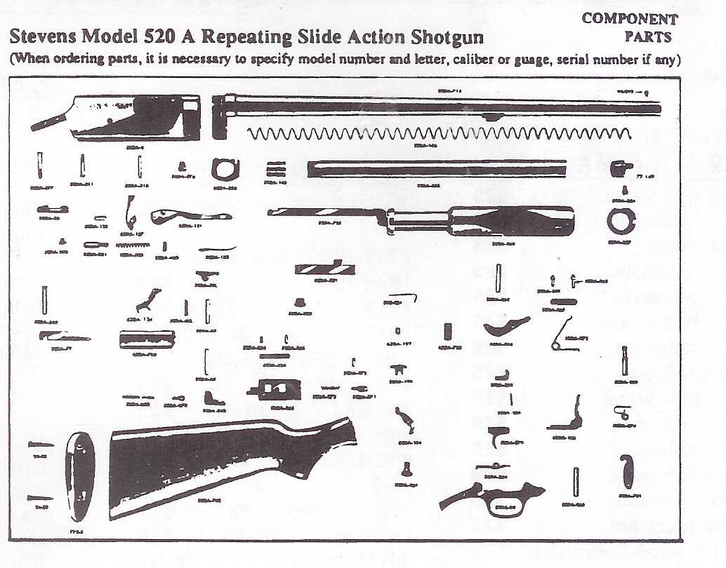 over under shotgun parts diagram