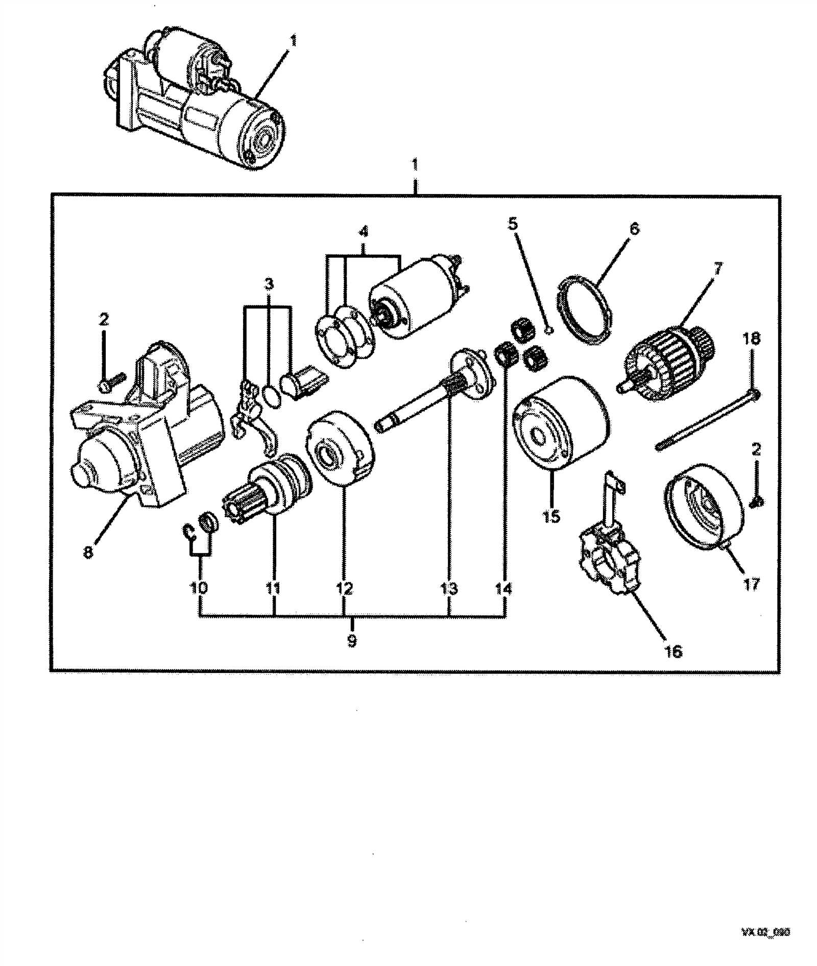 delco starter parts diagram