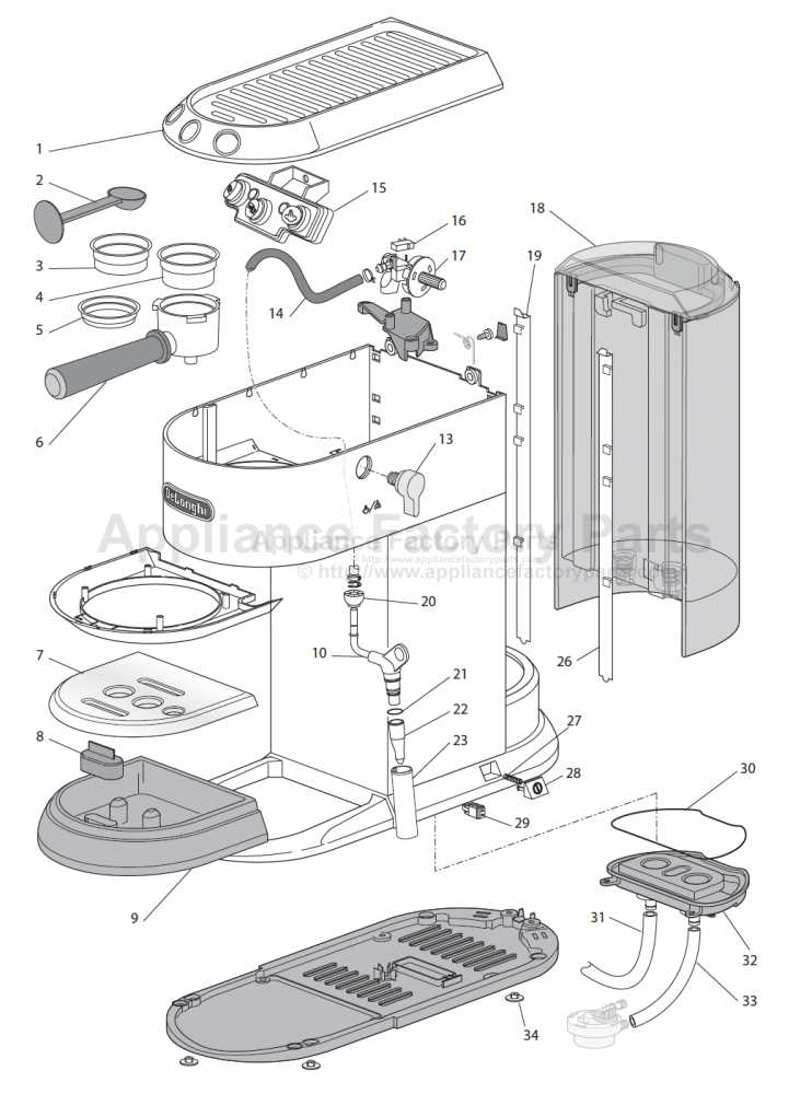 delonghi ec680m parts diagram