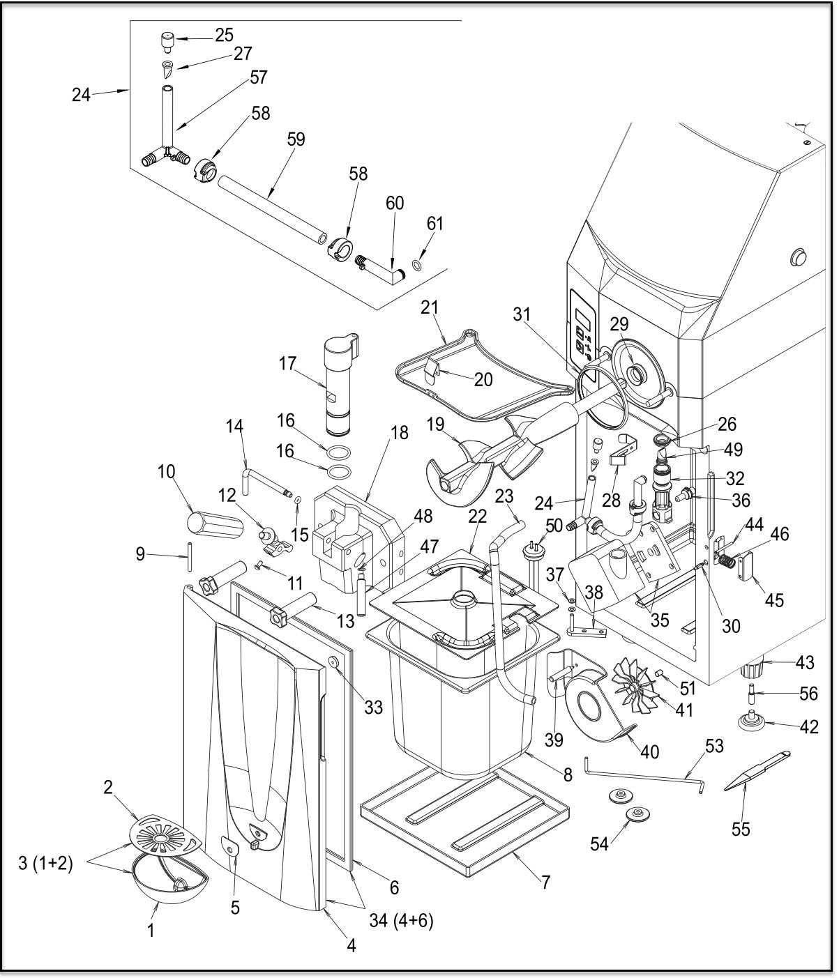 delonghi magnifica esam 3500 parts diagram