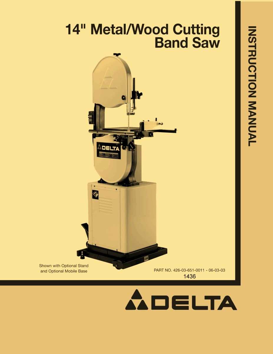 delta band saw parts diagram