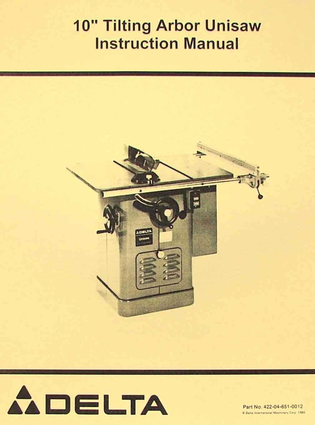 delta unisaw parts diagram