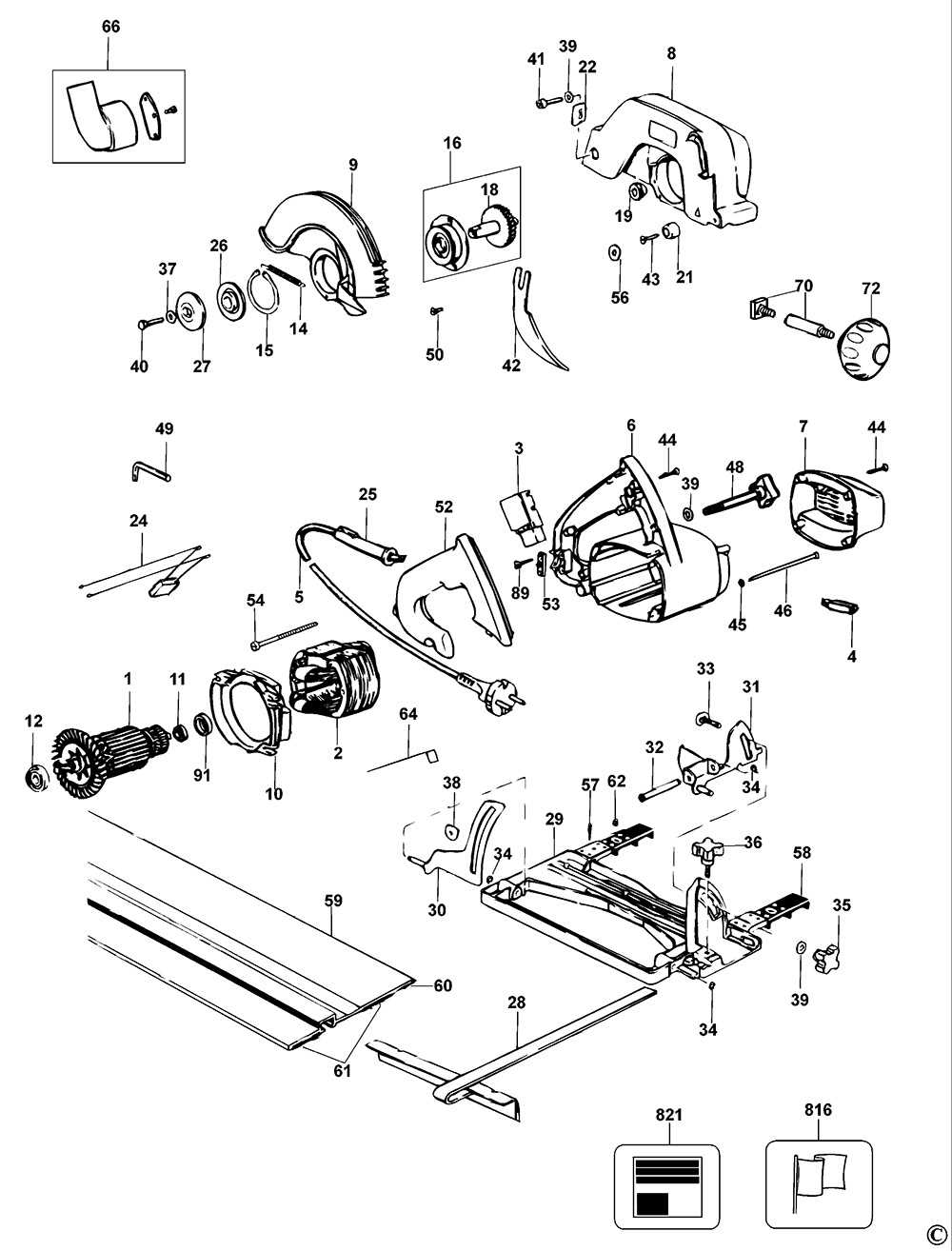 dewalt circular saw parts diagram