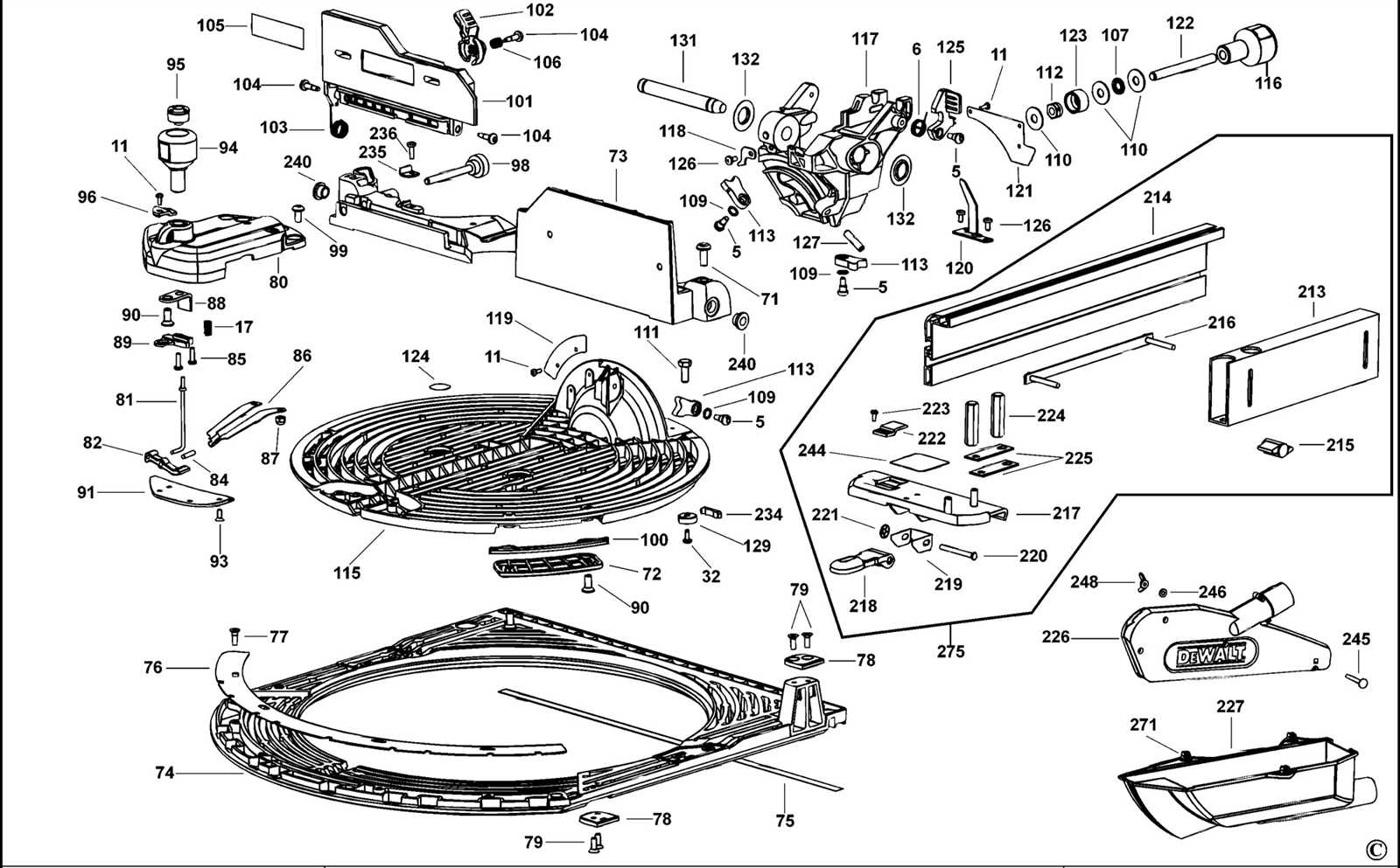 dewalt d24000 parts diagram