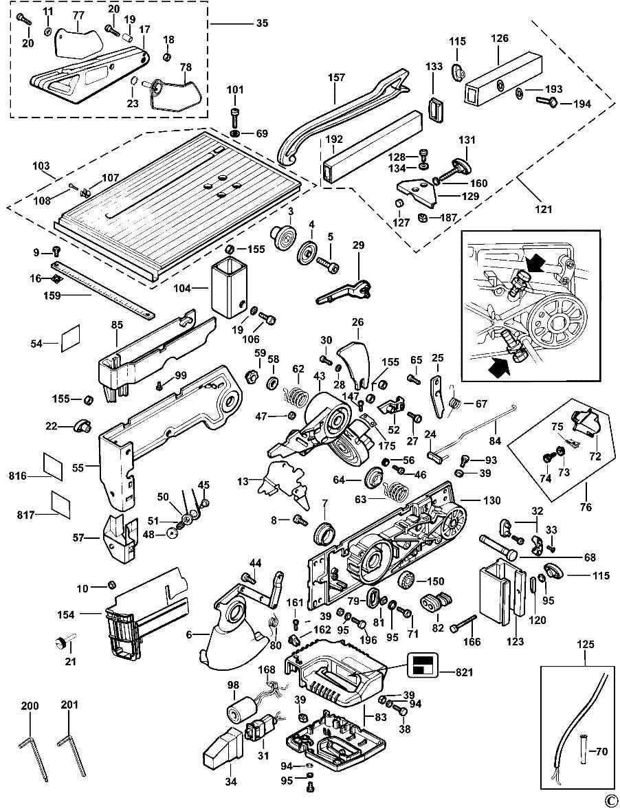 dewalt dw744 parts diagram