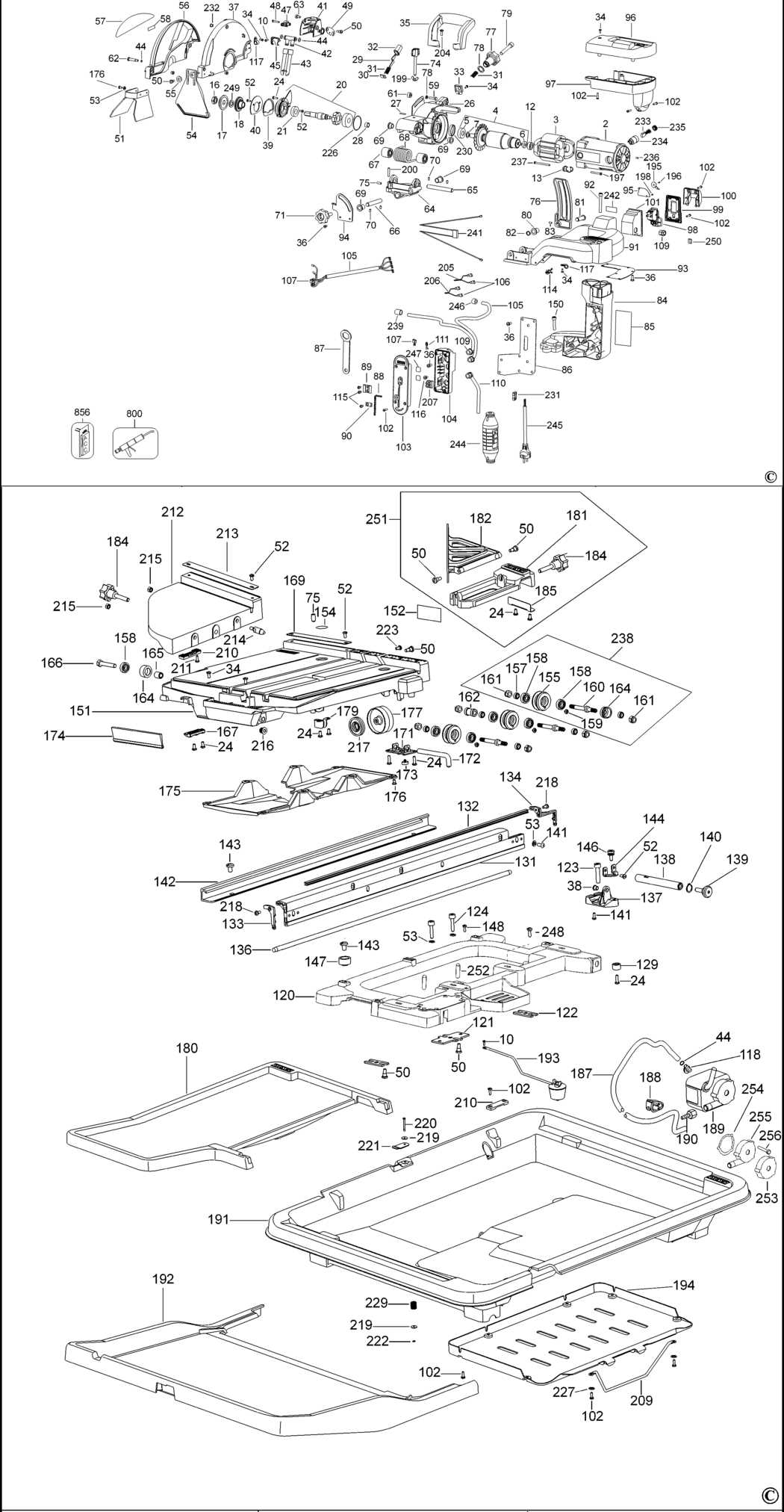 dewalt dw745 parts diagram