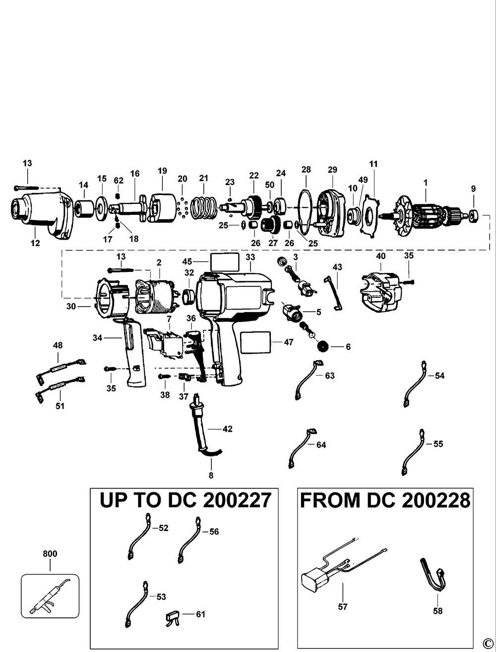 dewalt impact parts diagram