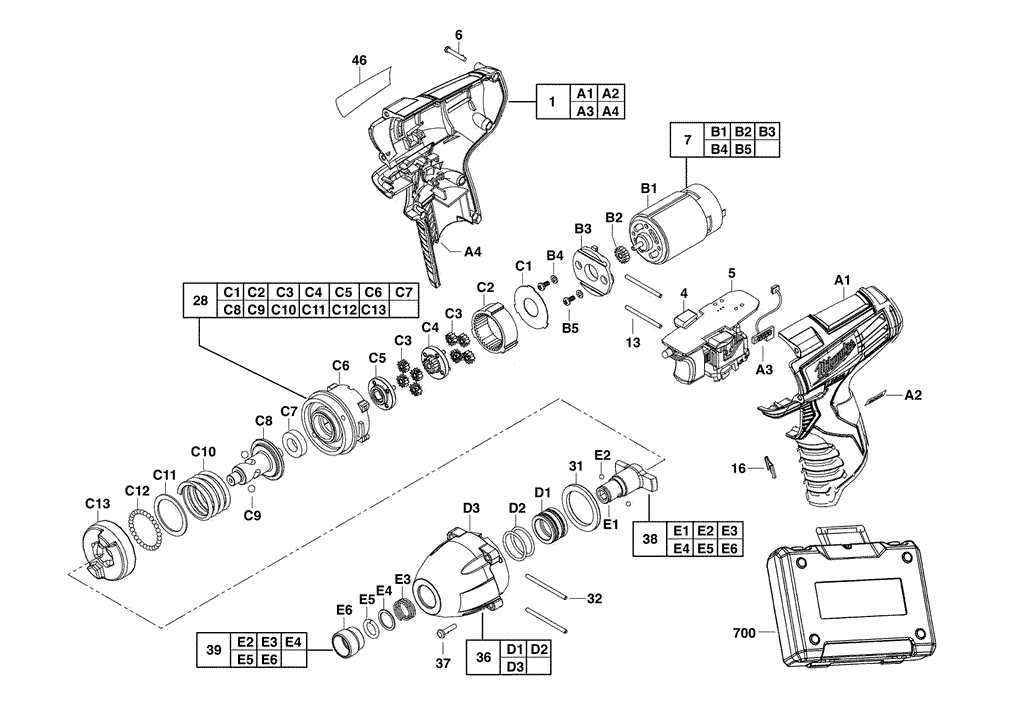 dewalt impact parts diagram