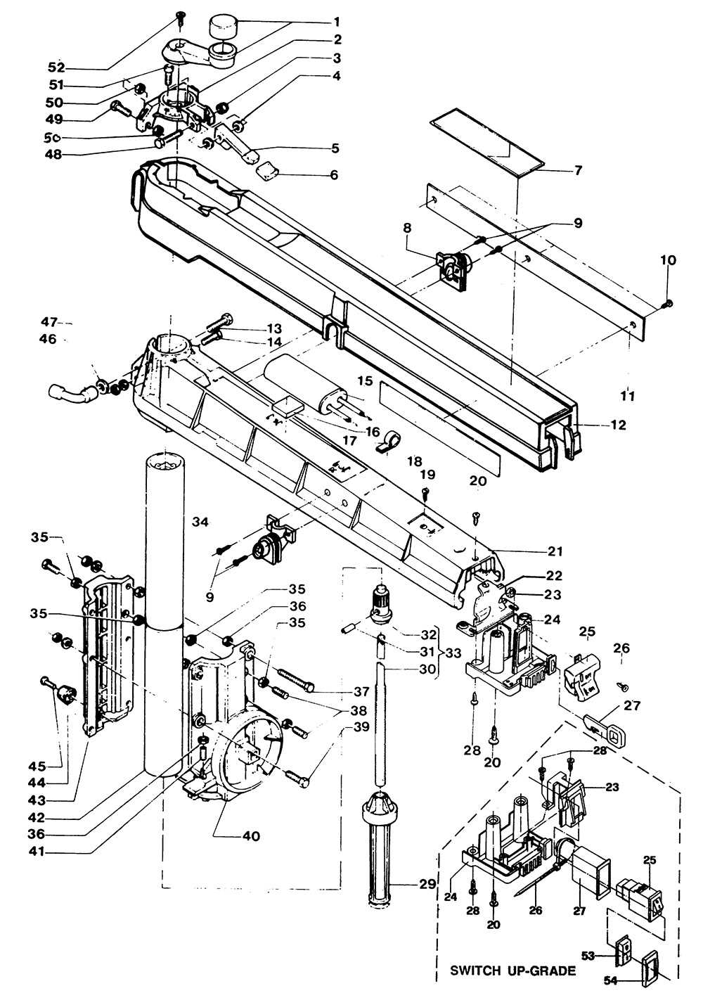 dewalt radial arm saw parts diagram