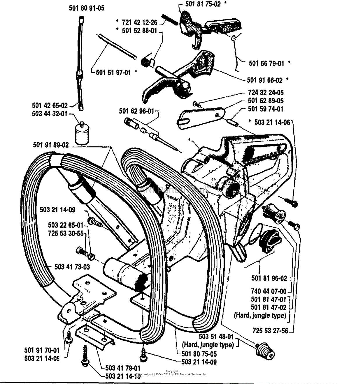 husqvarna 51 chainsaw parts diagram