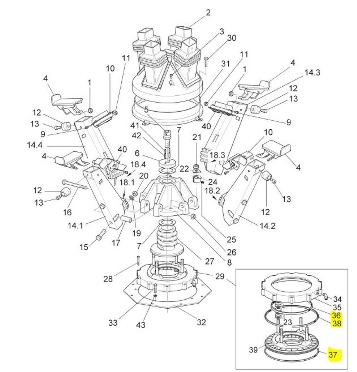 hunter tcx535 parts diagram