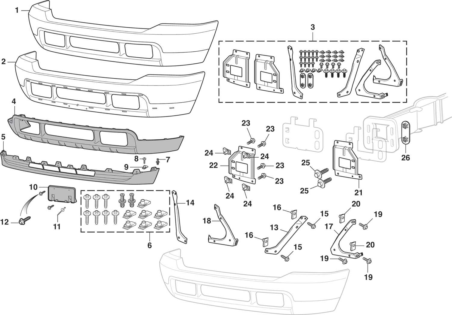 2002 ford f250 front end parts diagram