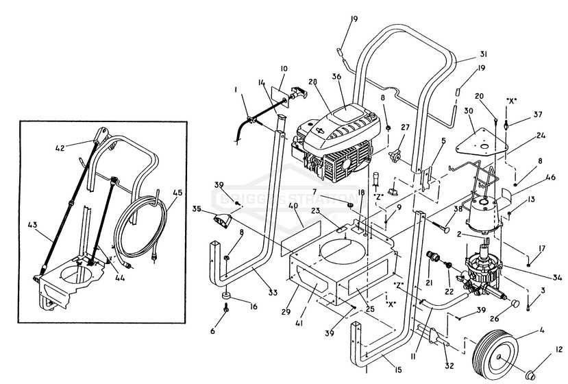 generac pressure washer parts diagram