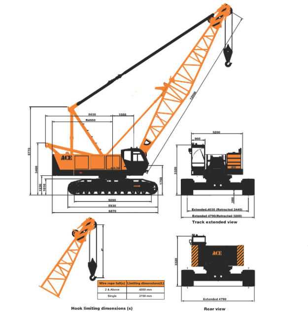 diagram mobile crane parts name