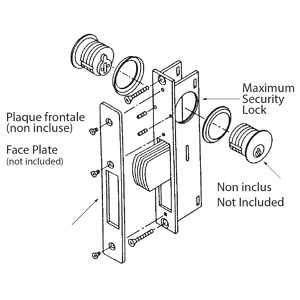 diagram of door knob parts