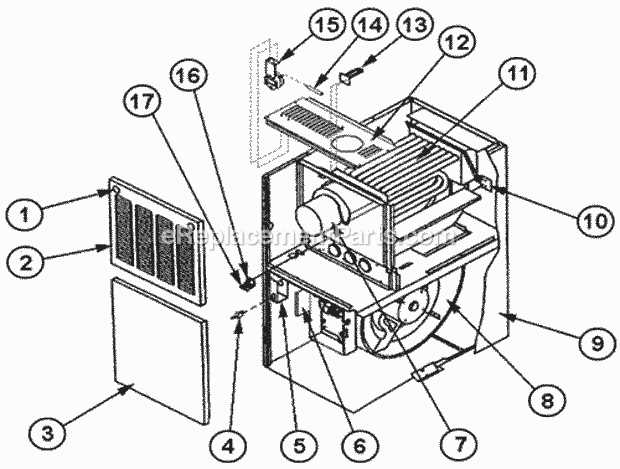 diagram of furnace parts