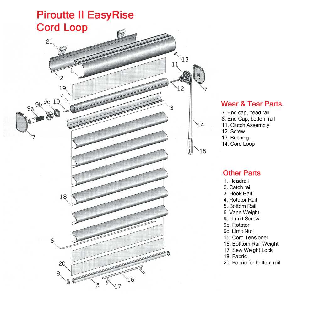 hunter douglas silhouette parts diagram