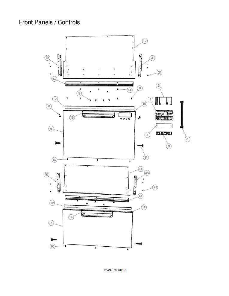 dishwasher parts diagram