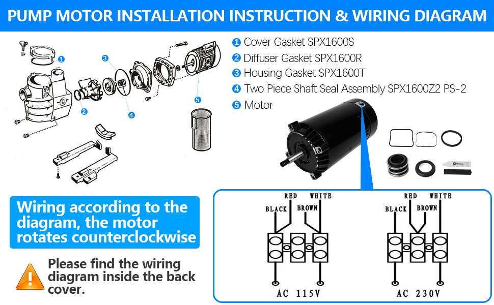 century pool pump motor parts diagram