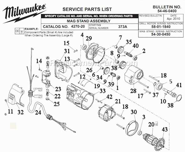 milwaukee mag drill parts diagram