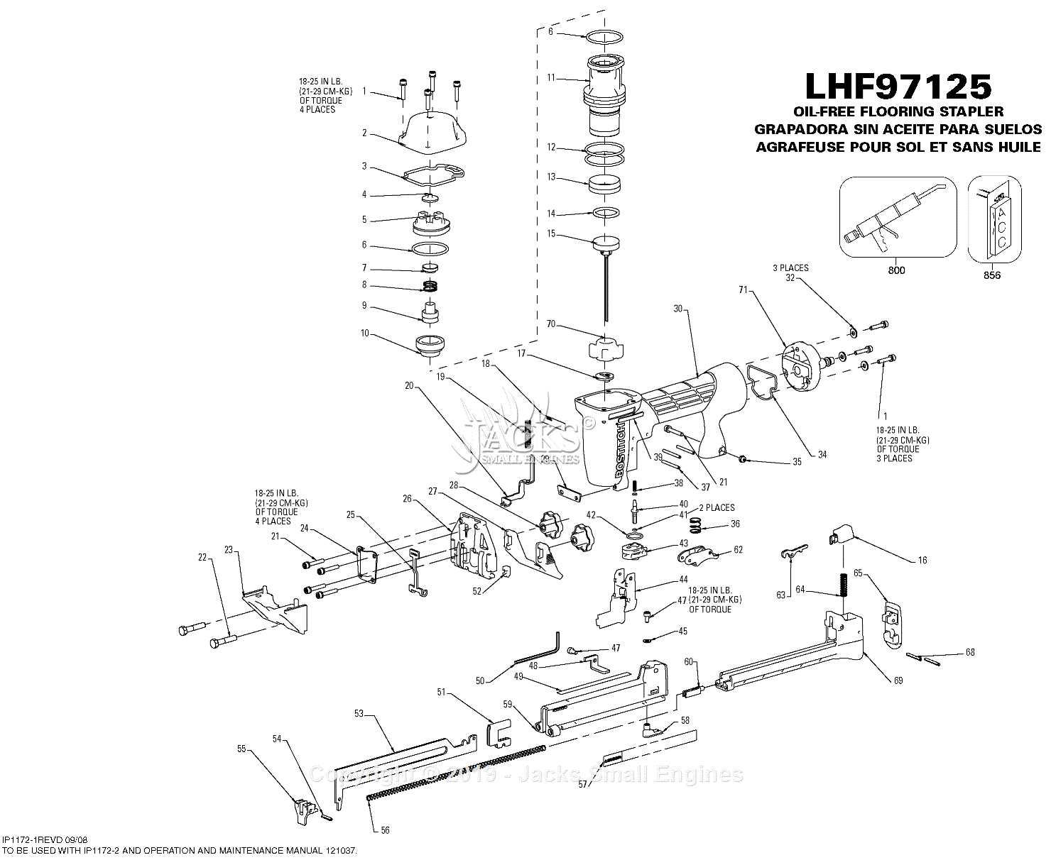 bostitch floor nailer parts diagram