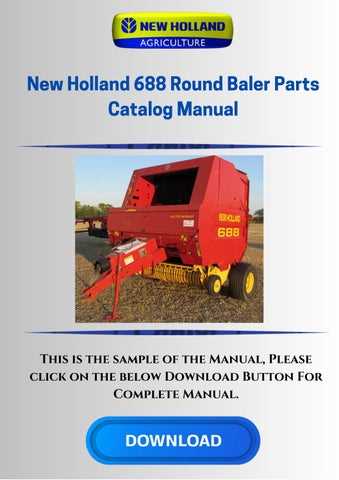 new holland 648 round baler parts diagram