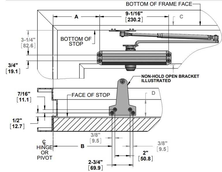 door closer parts diagram