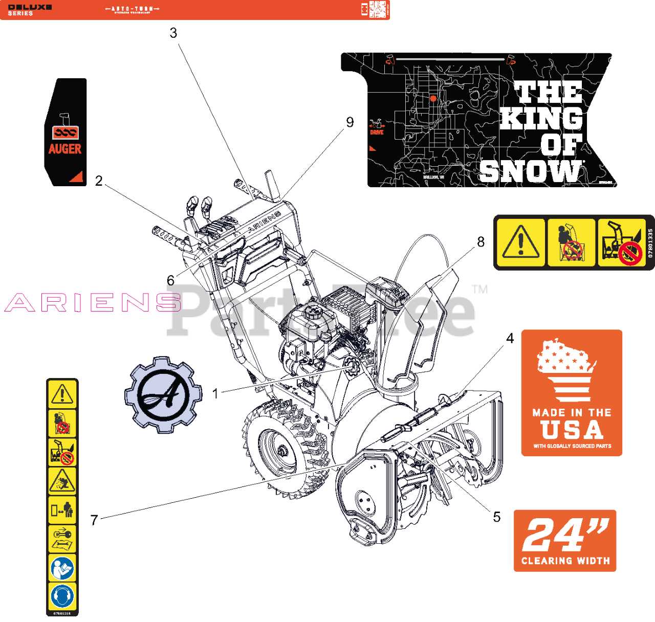 ariens deluxe 24 parts diagram