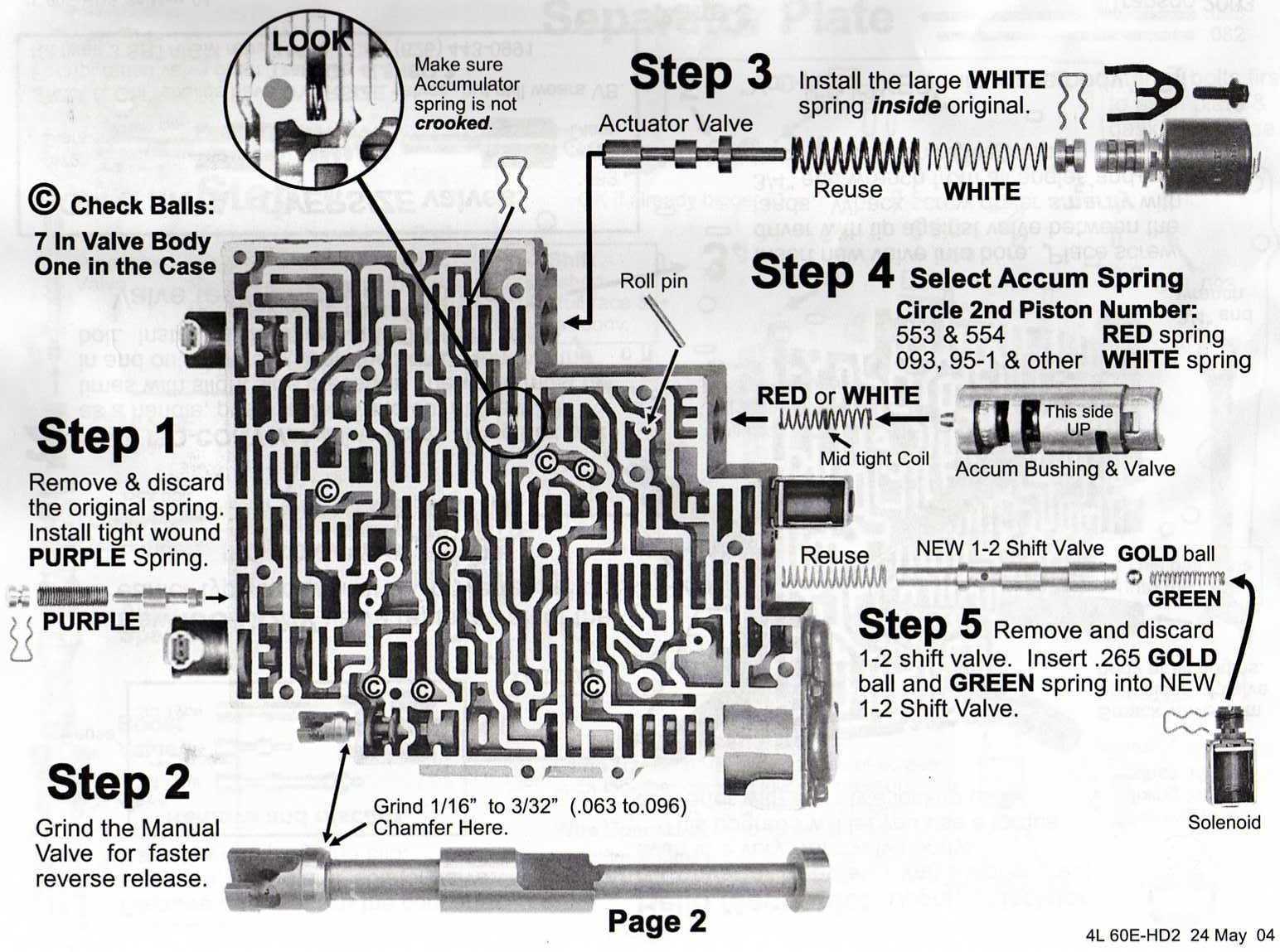 4l60e valve body parts diagram