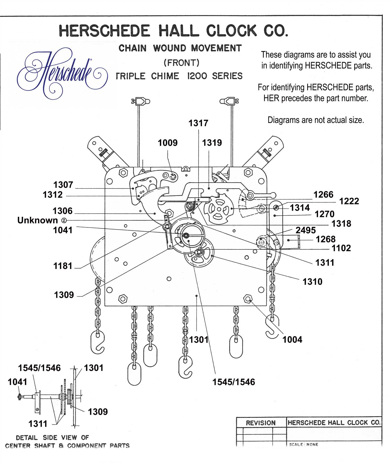 grandfather clock parts diagram