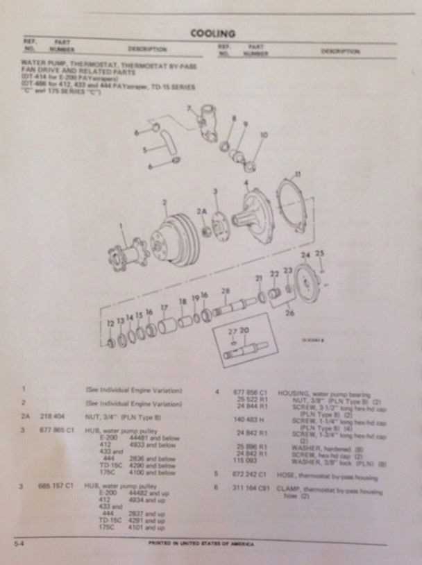 dt466 engine parts diagram