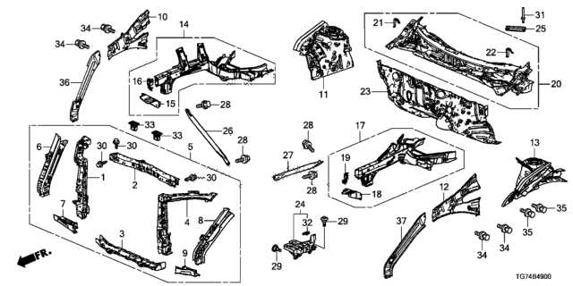 2018 honda pilot parts diagram