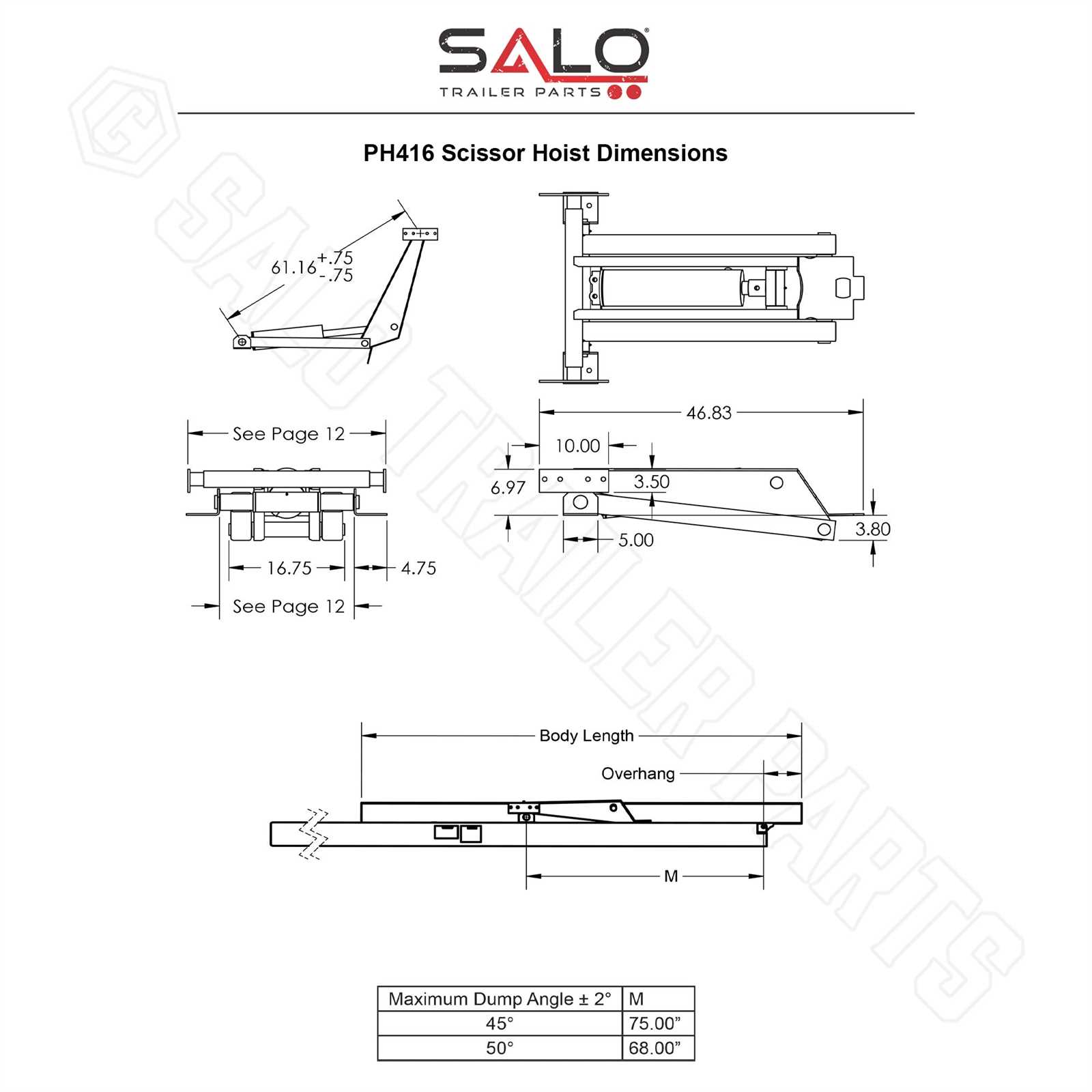 dump trailer parts diagram