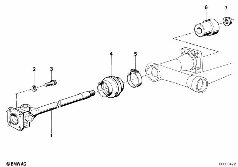 parts of a drive shaft diagram