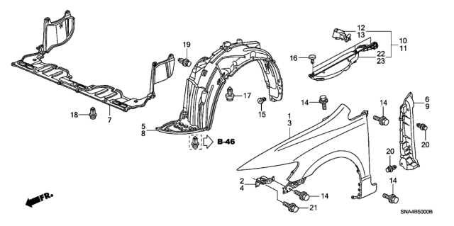 2007 honda civic body parts diagram