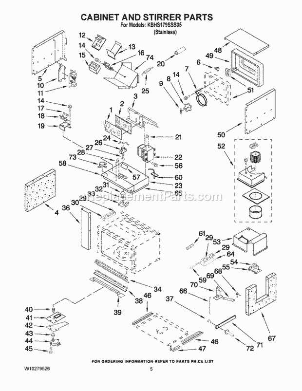 kitchenaid microwave parts diagram