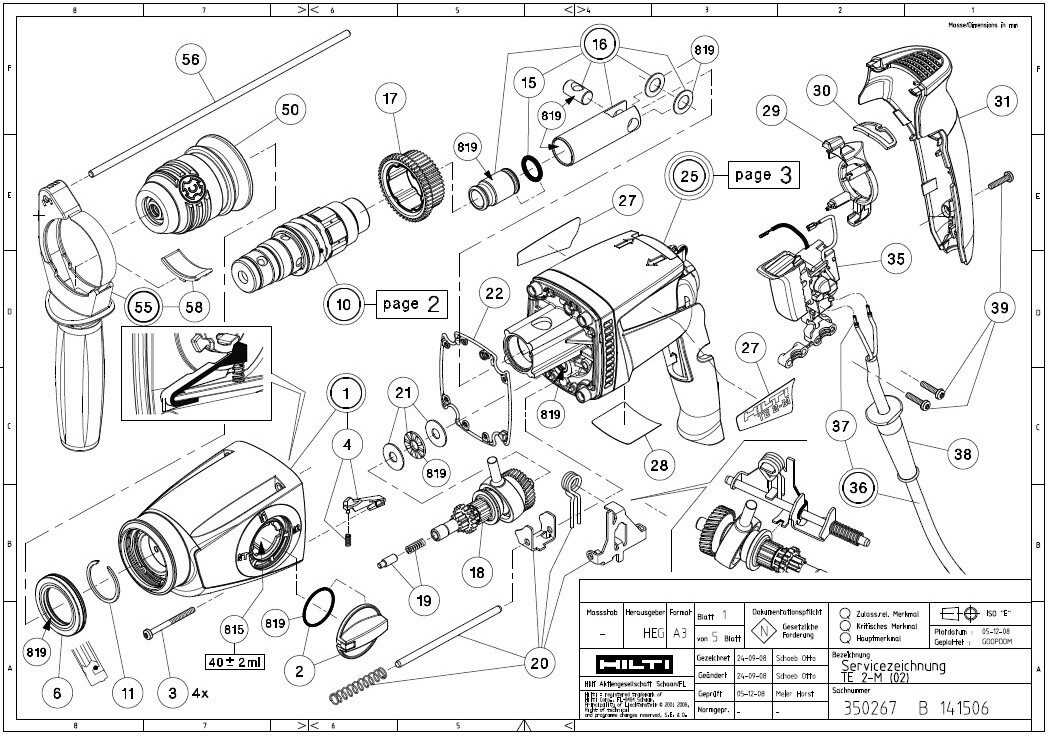 hilti te 24 parts diagram