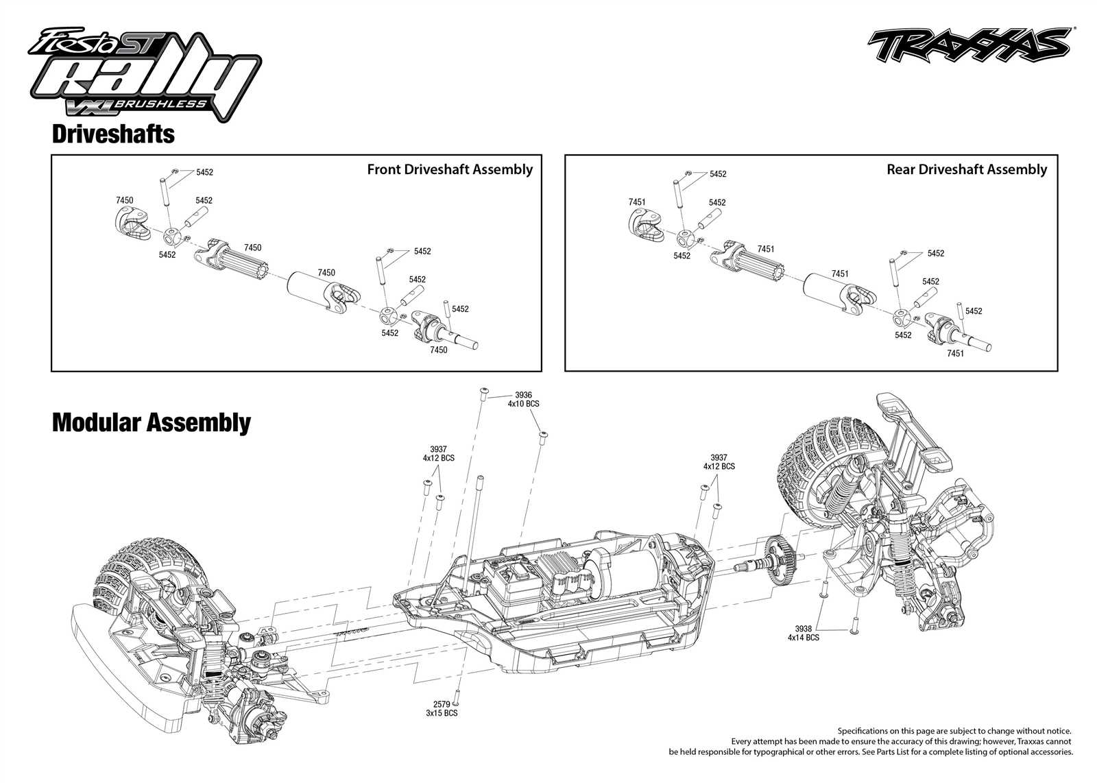 e revo brushless parts diagram