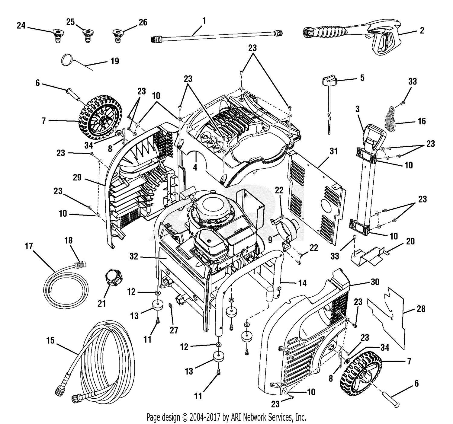 bit 115 pressure washer gun parts diagram