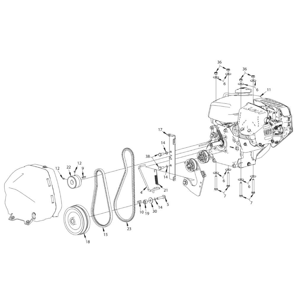 earthquake rear tine tiller parts diagram