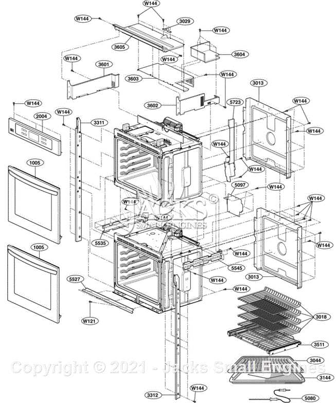 electric oven parts diagram