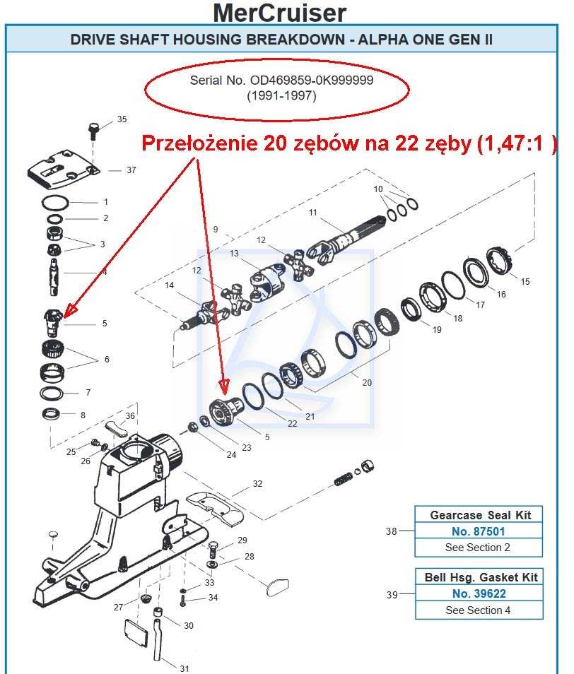 mercruiser alpha one gen 2 parts diagram