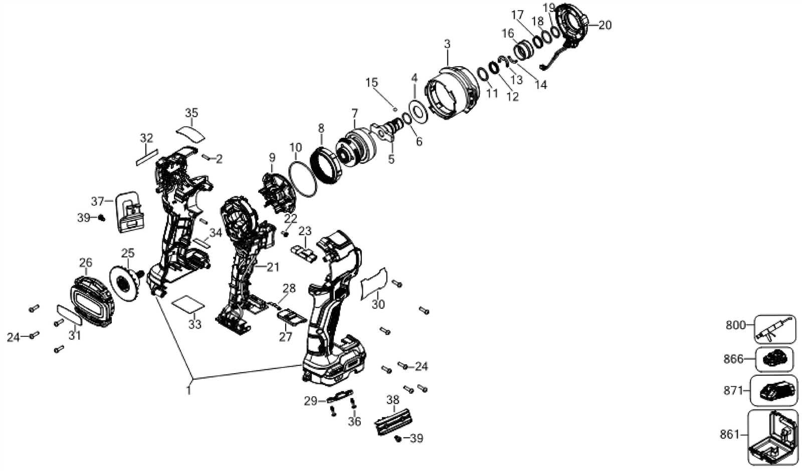 dewalt dcf850 parts diagram