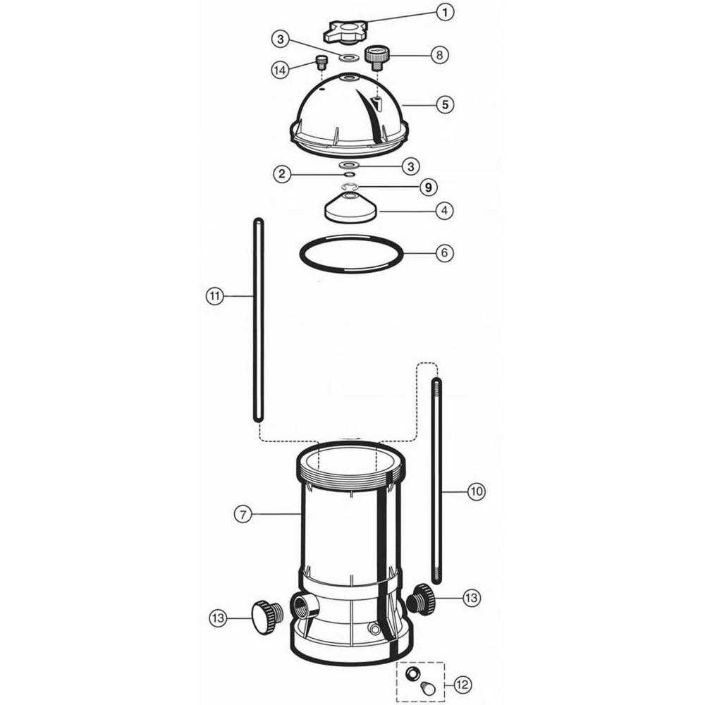 hayward cartridge filter parts diagram