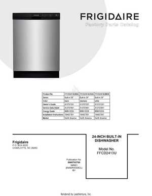 frigidaire dishwasher parts diagram