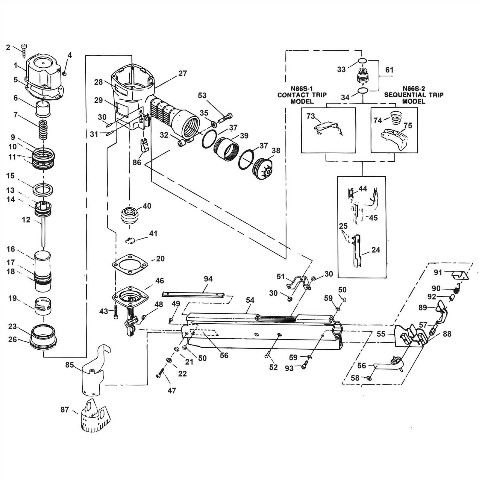 bostitch air compressor parts diagram