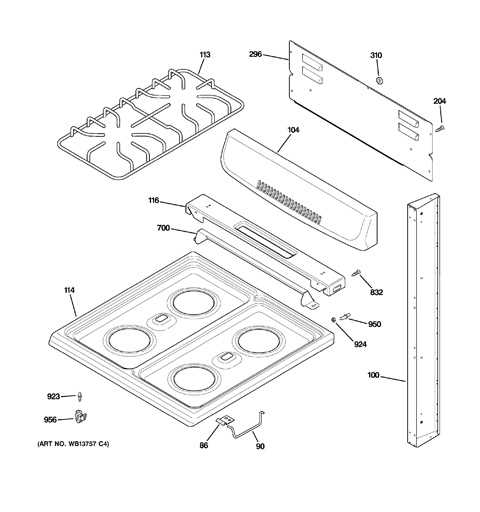 hotpoint gas range parts diagram